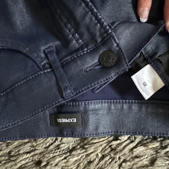 Express faux leather navy skinny’s - Picture 3 of 3